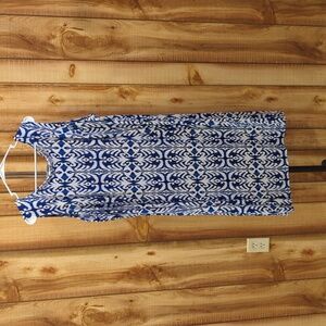 JC Penny Danny and Nicole Royal Blue and white Sleeveless dress